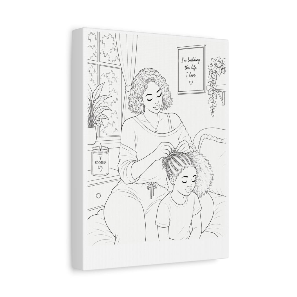 Sunday Hair Day (Bob) | Paint & Sip Canvas