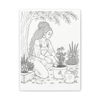 Peaceful Garden (Locs) | Paint & Sip Canvas