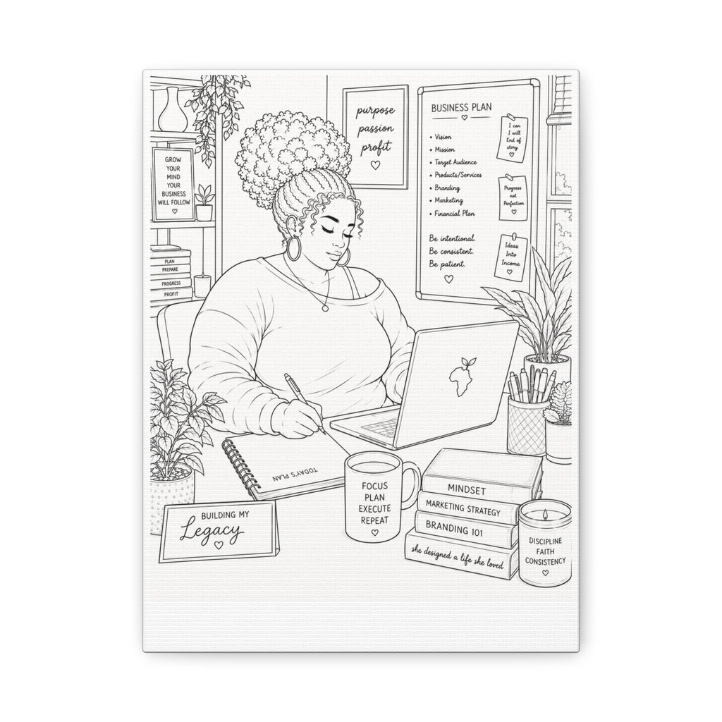 Building My Legacy (Fluffy Bun Plus) | Paint & Sip Canvas