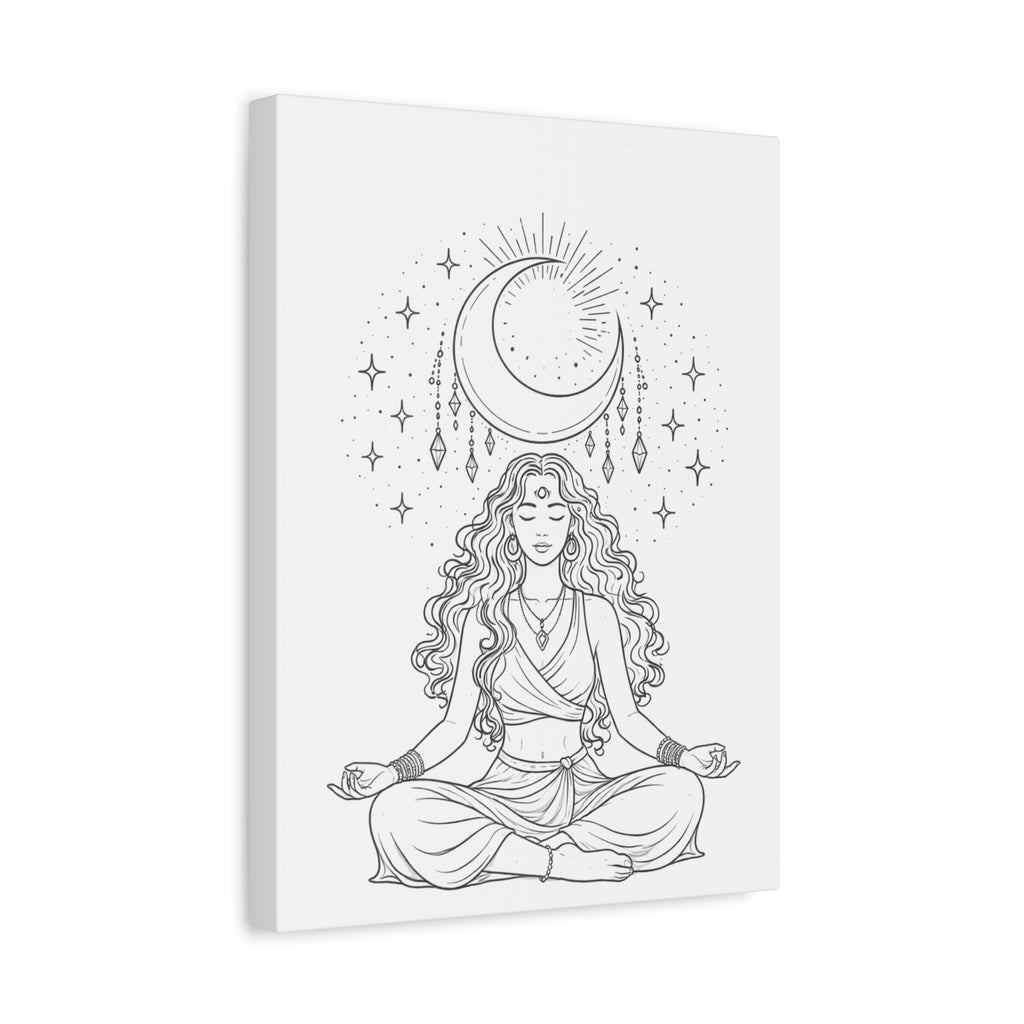 Moonlight Stillness (Middle Part) | Paint & Sip Canvas
