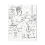 Wander with Purpose (Loc Bun) | Paint & Sip Canvas