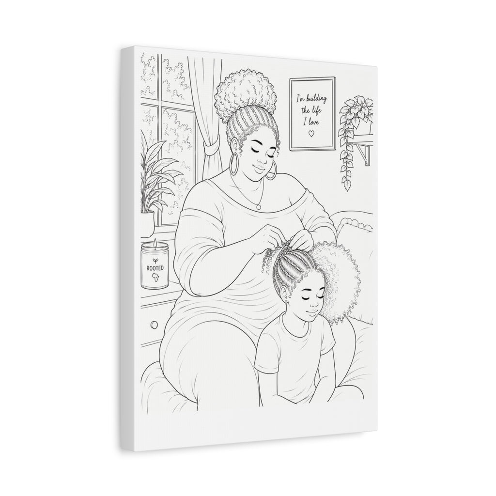 Sunday Hair Day (Braided Bun Plus) | Paint & Sip Canvas