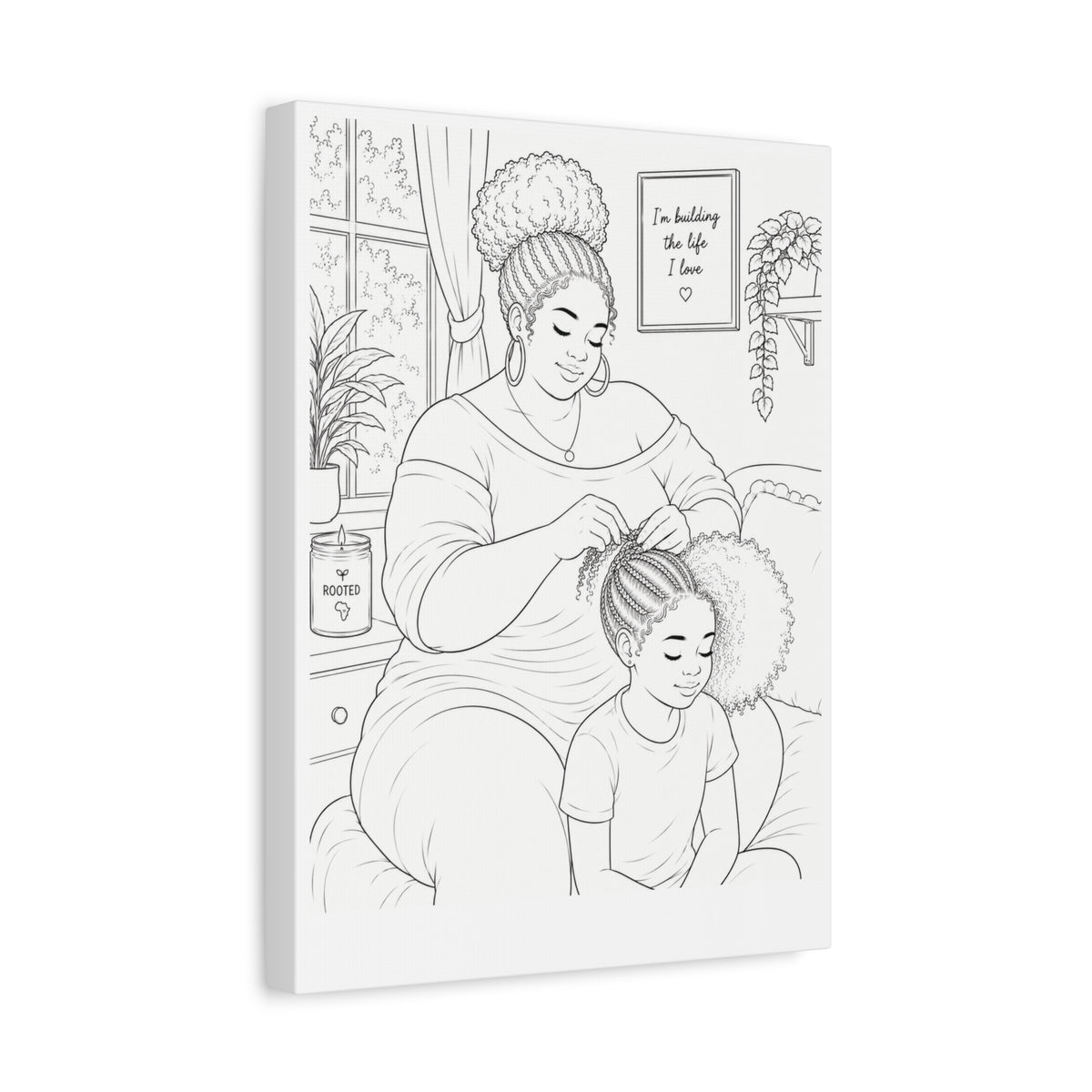 Sunday Hair Day (Braided Bun Plus) | Paint & Sip Canvas