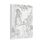 Artist Under the Tree (Braids) | Paint & Sip Canvas