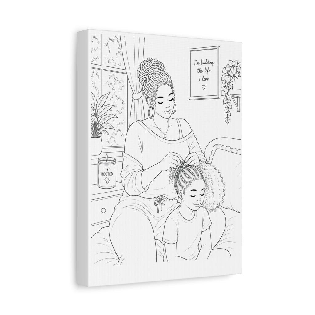 Sunday Hair Day (Loc Bun) | Paint & Sip Canvas