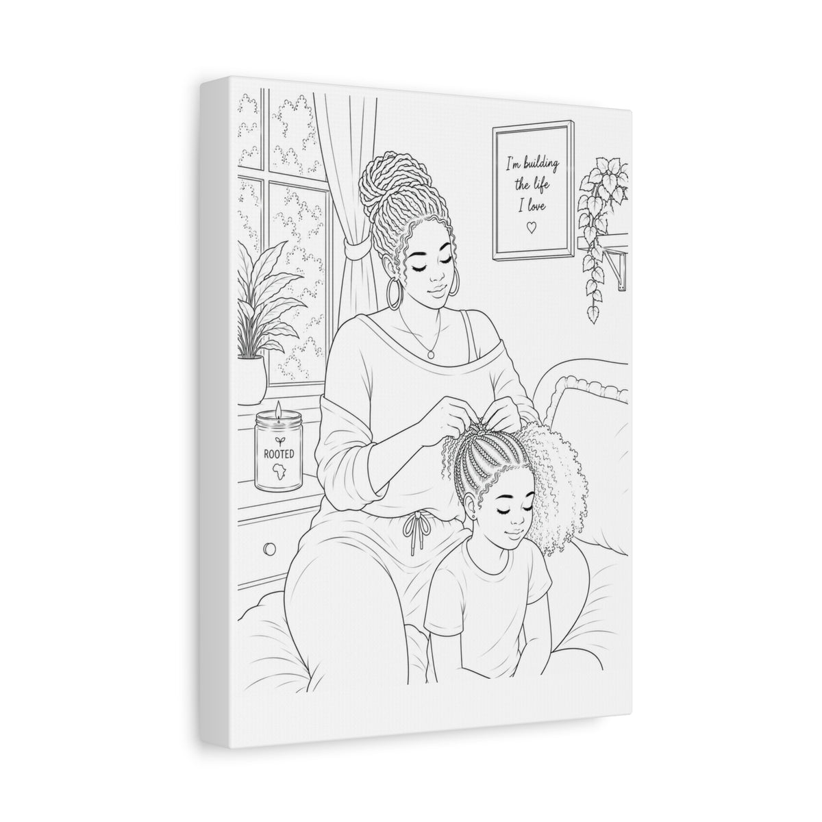 Sunday Hair Day (Loc Bun) | Paint & Sip Canvas