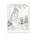 Peaceful Garden (Locs) | Paint & Sip Canvas