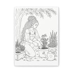 Peaceful Garden (Locs) | Paint & Sip Canvas