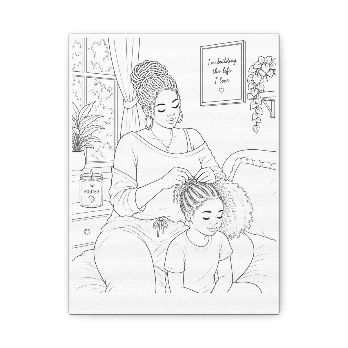 Sunday Hair Day (Loc Bun) | Paint & Sip Canvas