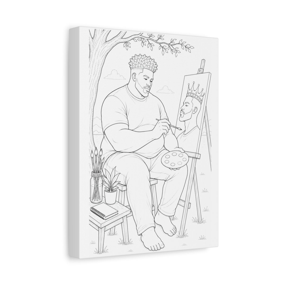The Artist's Retreat (Curly Top Plus) | Paint & Sip Canvas
