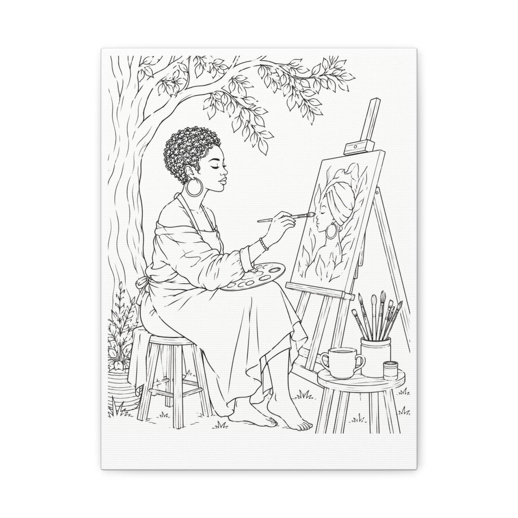Artist Under the Tree (Pixie) | Paint & Sip Canvas