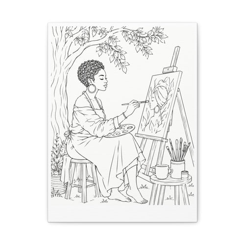 Artist Under the Tree (Pixie) | Paint & Sip Canvas