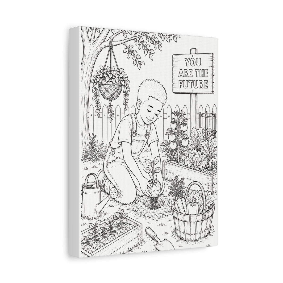 Growing Little Dreams (Boy, Taper) | Paint Canvas