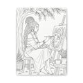 Artist Under the Tree (Braids) | Paint & Sip Canvas