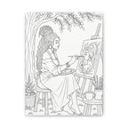 Artist Under the Tree (Braids) | Paint & Sip Canvas