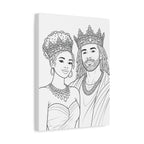 Crowned Together (Bun/Locs) | Paint & Sip Canvas