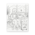 Big World, Little Explorer (Boy, Taper) | Paint Canvas