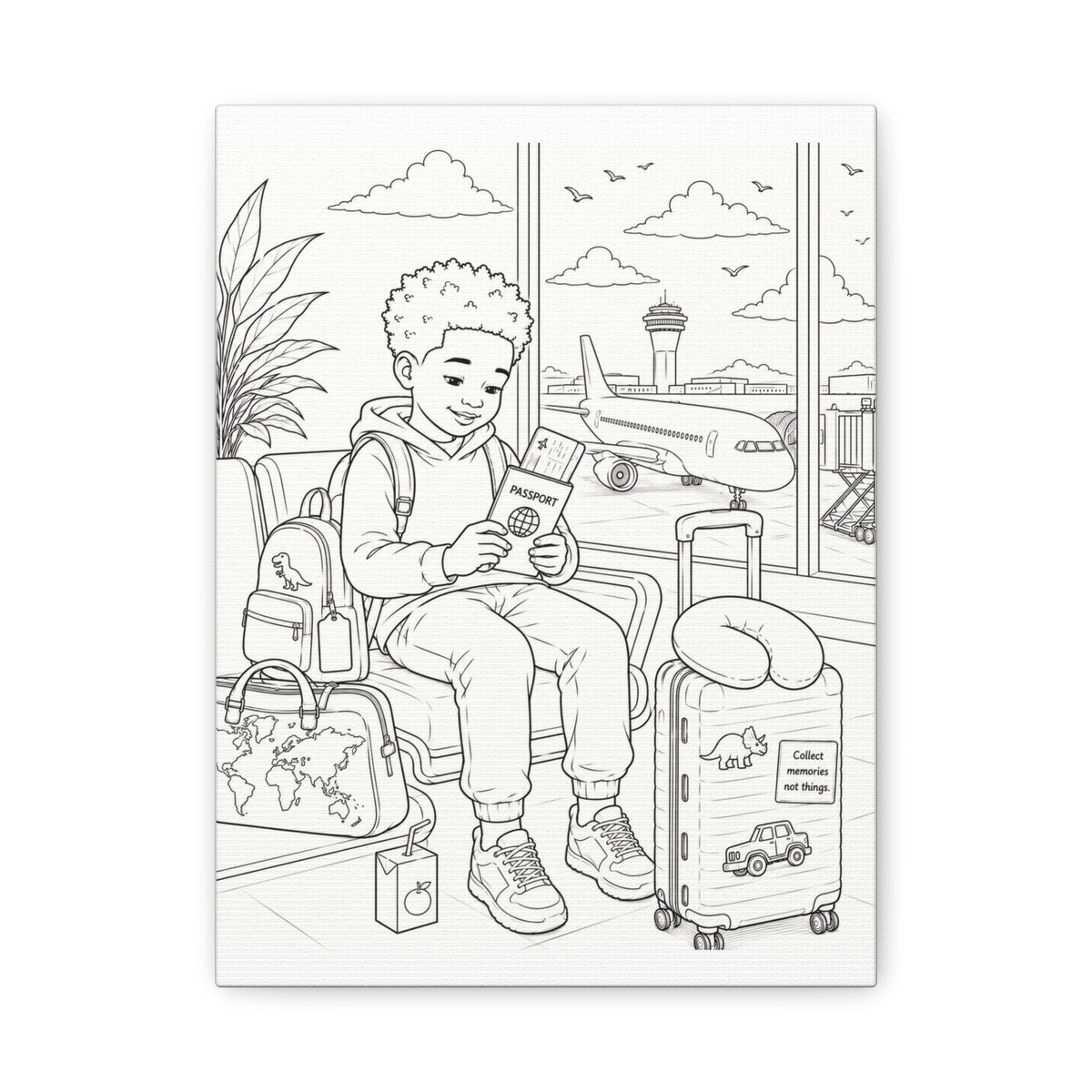 Big World, Little Explorer (Boy, Taper) | Paint Canvas
