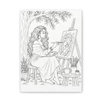 Artist Under the Tree (Side Part Long) | Paint & Sip Canvas