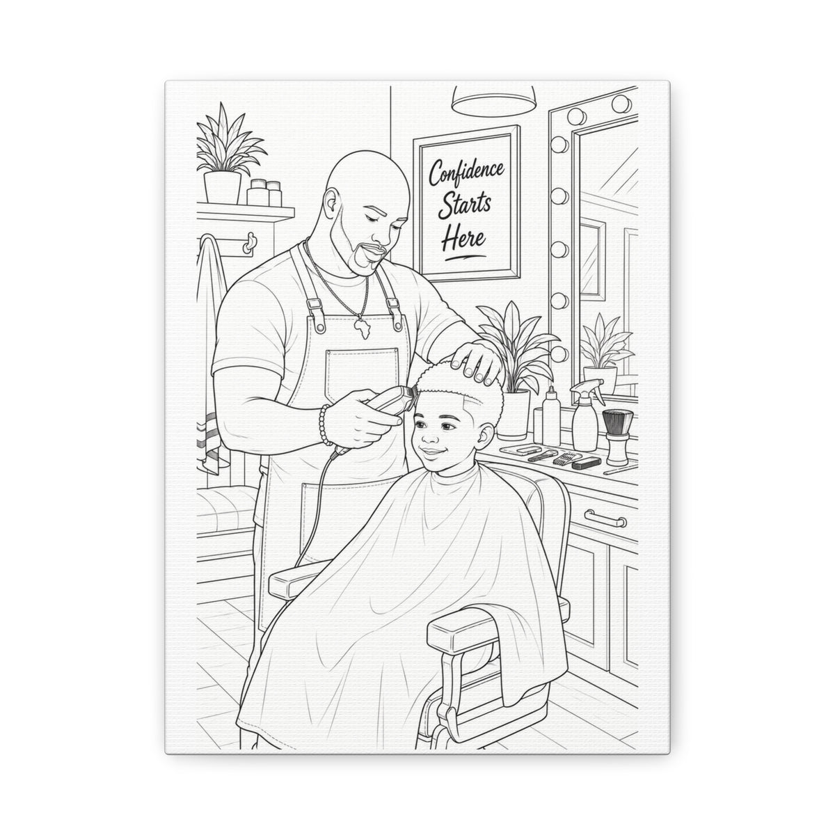 Fresh Confidence (Bald) | Paint & Sip Canvas