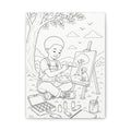 Little Sprout Artist (Boy, Afro)| Paint Canvas