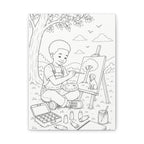 Little Sprout Artist (Boy, Afro)| Paint Canvas