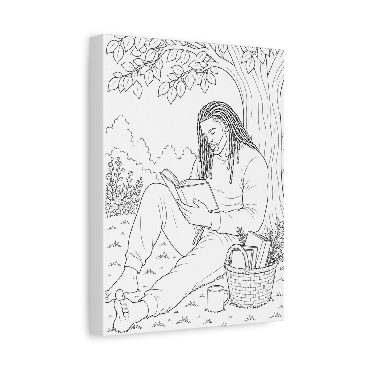 Pages & Peace (Locs) | Paint & Sip Canvas