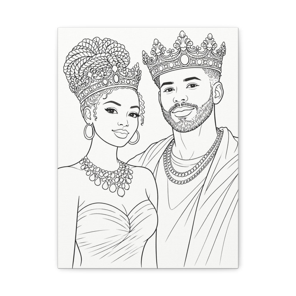Crowned Together (Braid Bun/Fade) | Paint & Sip Canvas