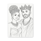 Crowned Together (Braid Bun/Fade) | Paint & Sip Canvas