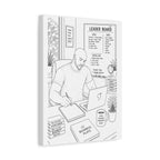 Blueprints & Big Dreams (Bald) | Paint & Sip Canvas