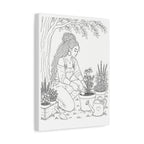 Peaceful Garden (Locs) | Paint & Sip Canvas