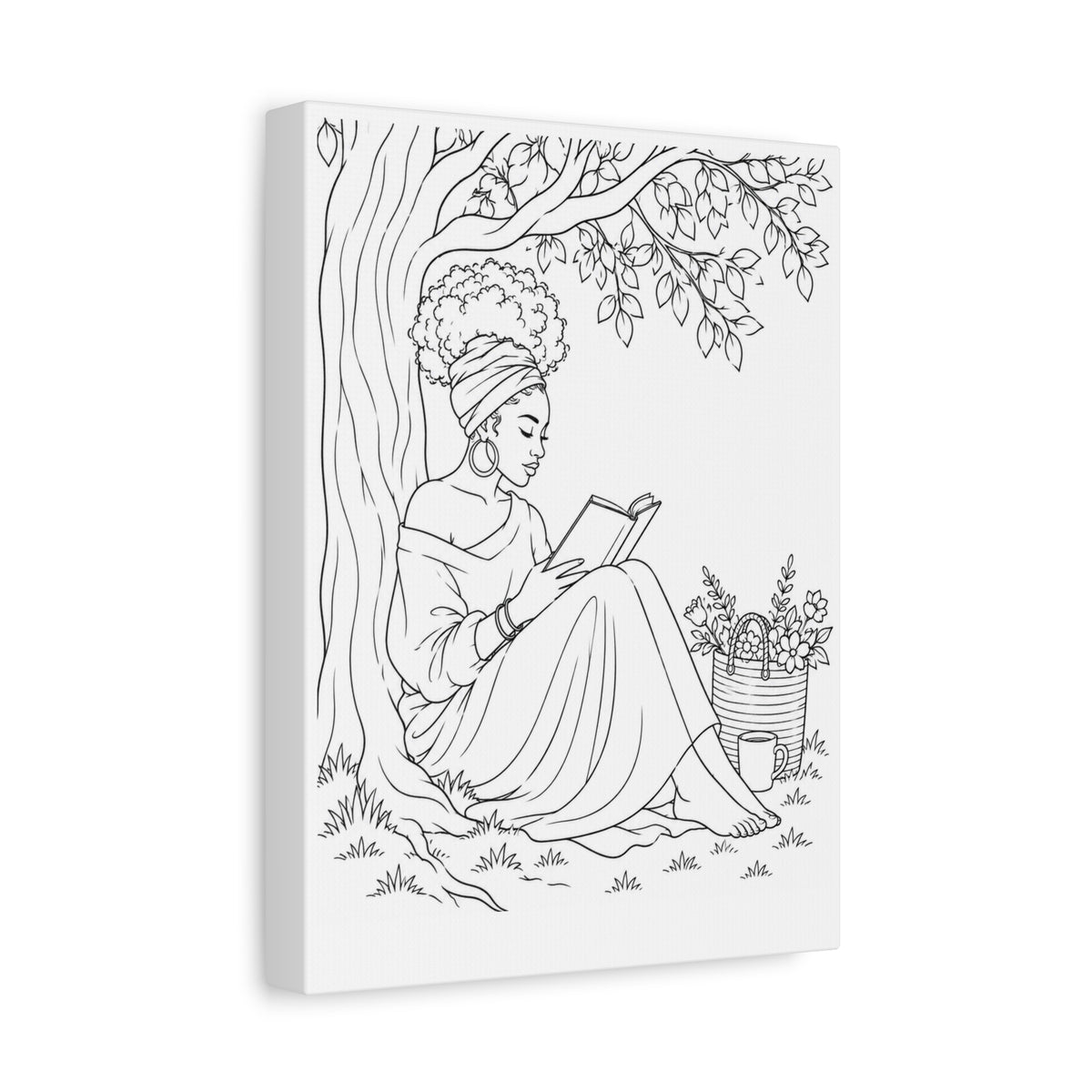 Lost in a Good Book (Fro) | Paint & Sip Canvas