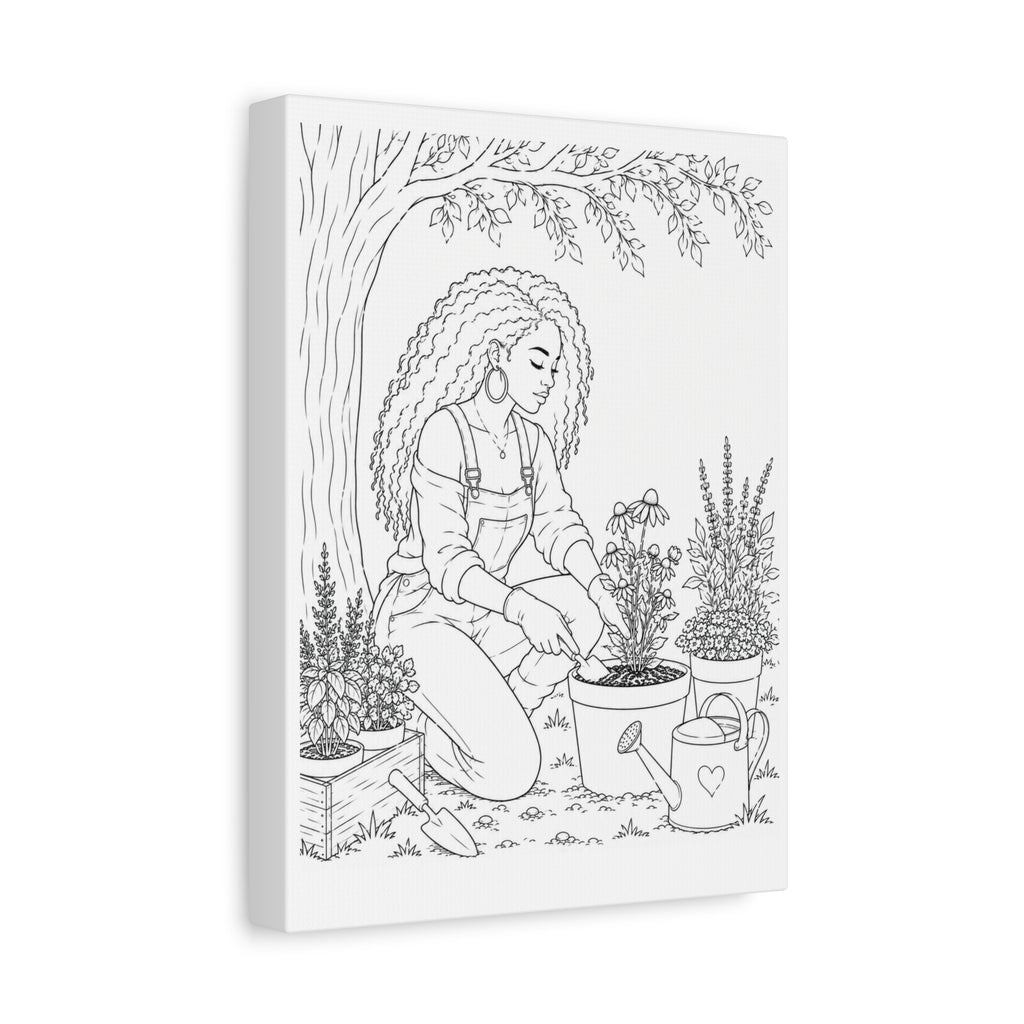 Peaceful Garden (Side Part) | Paint & Sip Canvas