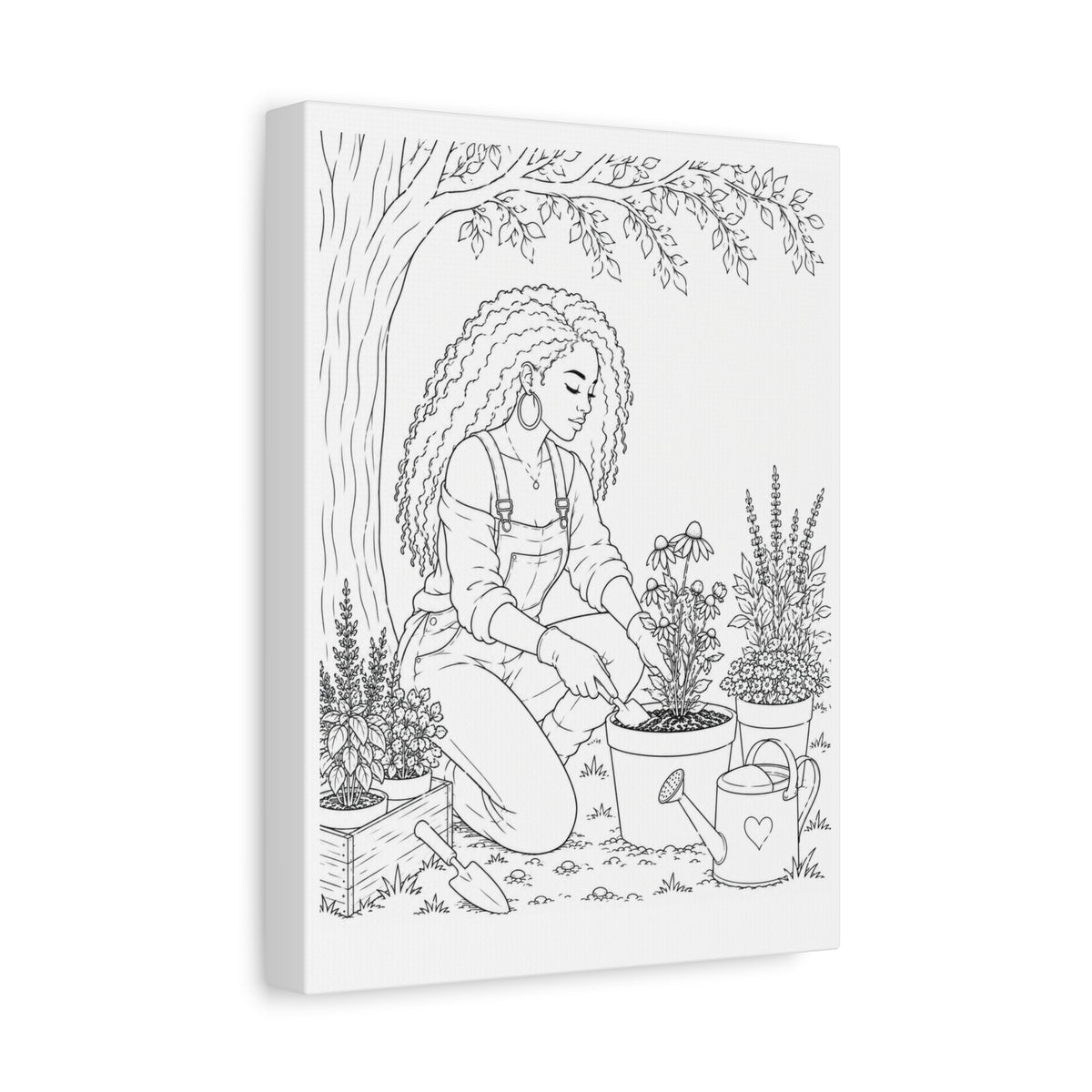 Peaceful Garden (Side Part) | Paint & Sip Canvas