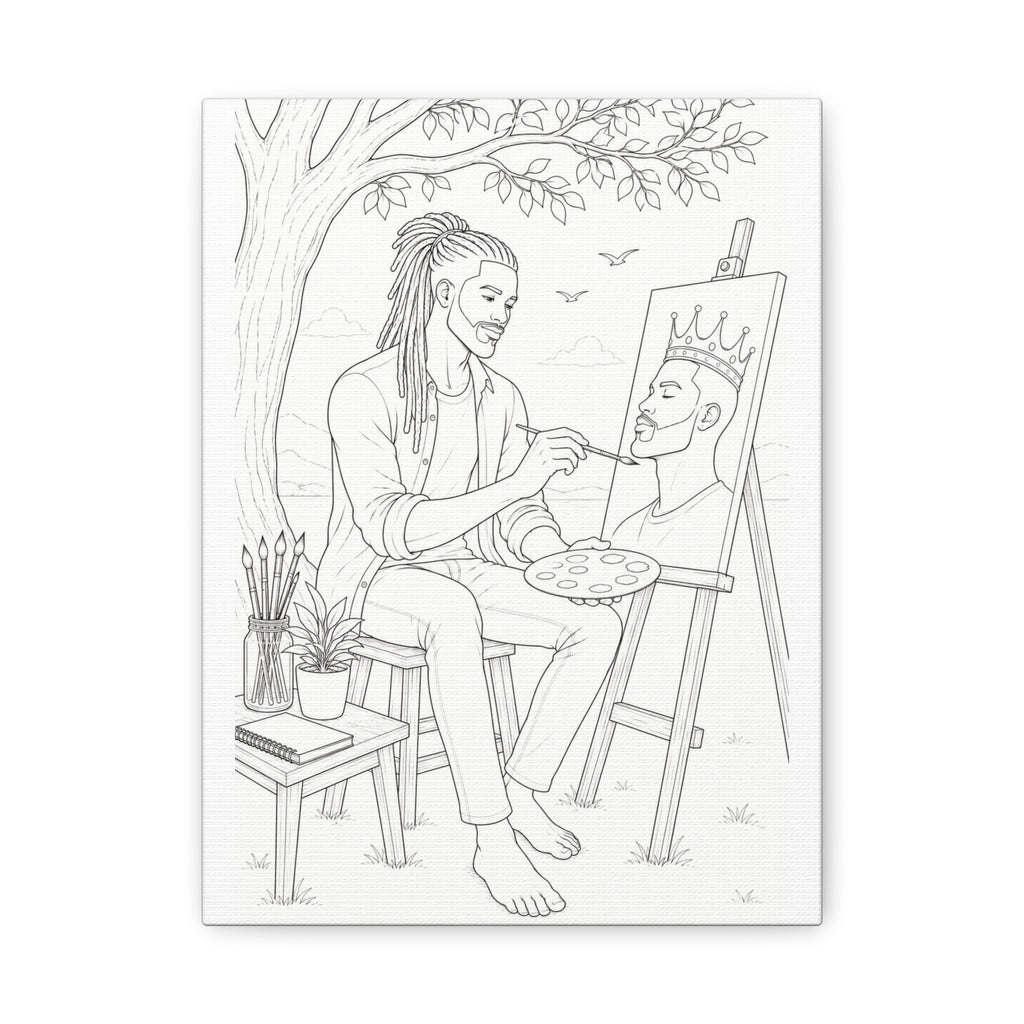 The Artist's Retreat (Locs) | Paint & Sip Canvas