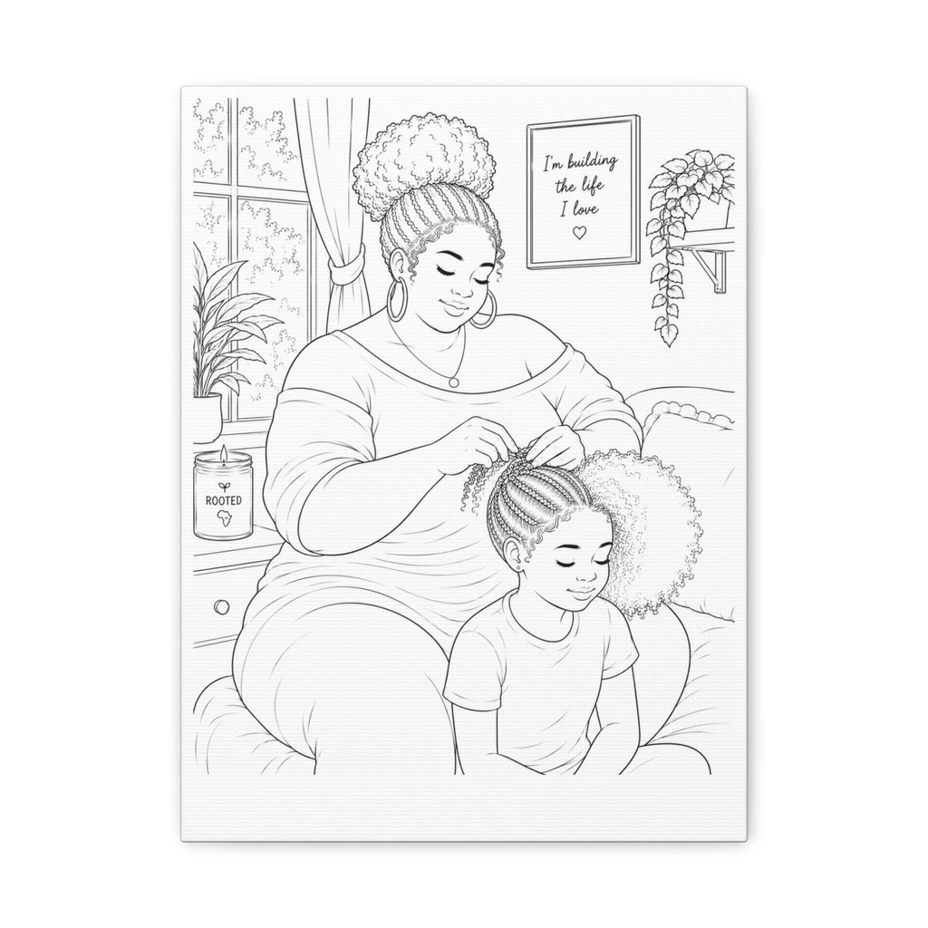 Sunday Hair Day (Braided Bun Plus) | Paint & Sip Canvas