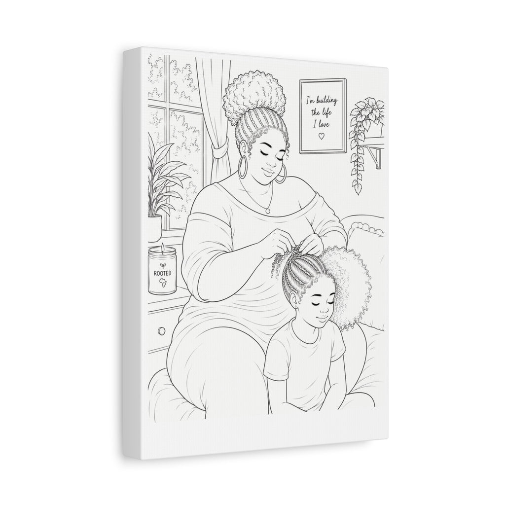 Sunday Hair Day (Braided Bun Plus) | Paint & Sip Canvas