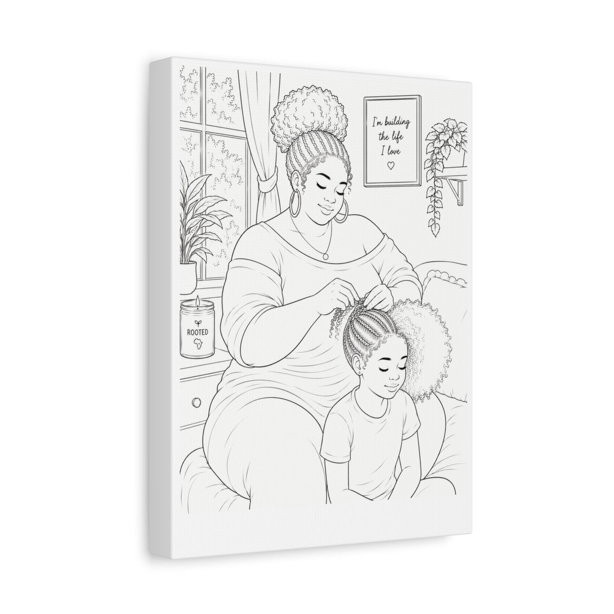 Sunday Hair Day (Braided Bun Plus) | Paint & Sip Canvas