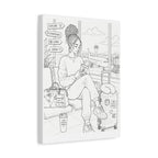 Wander with Purpose (Loc Bun) | Paint & Sip Canvas