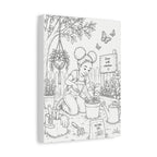 Growing Little Dreams (Girl, Afro Puffs) | Paint Canvas