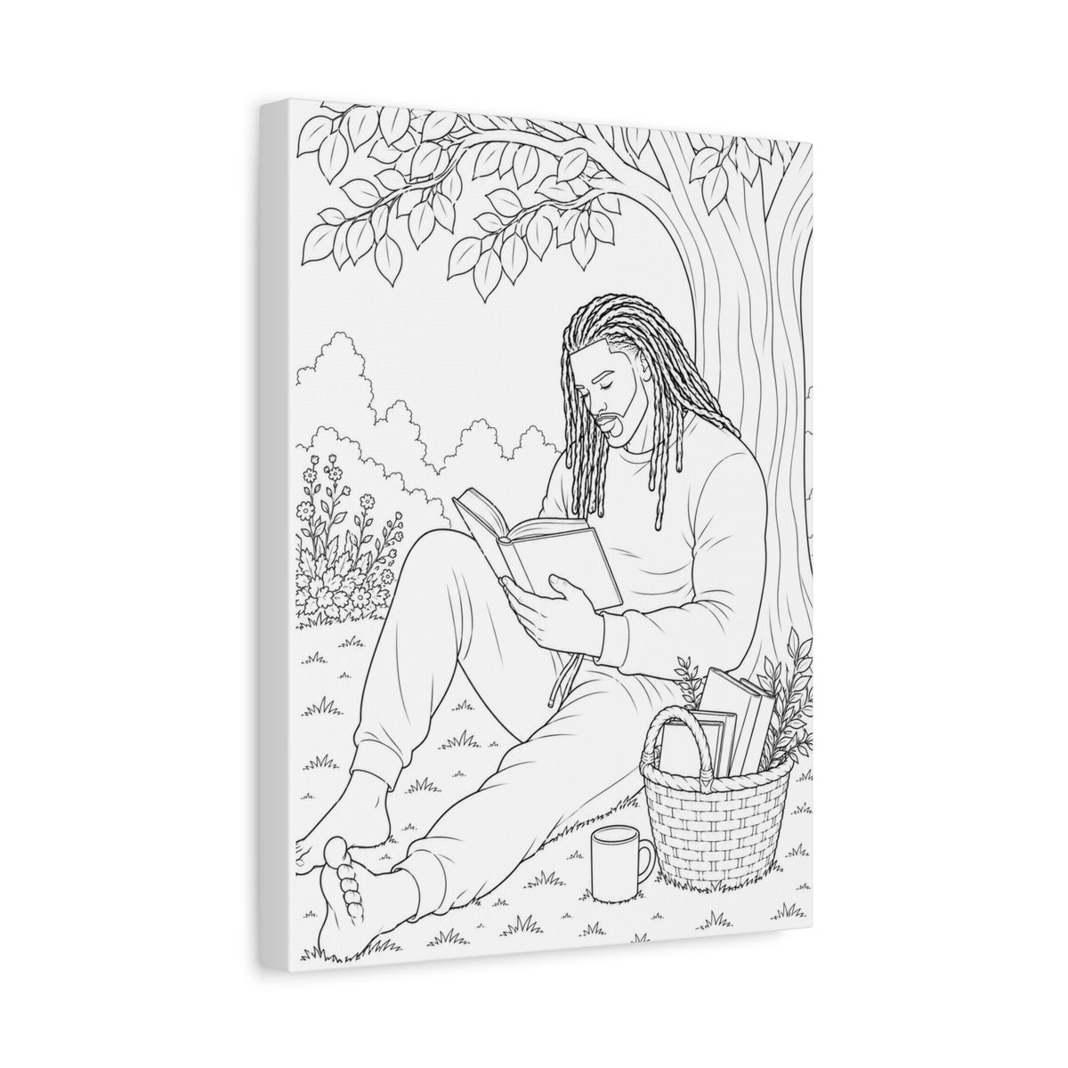 Pages & Peace (Locs) | Paint & Sip Canvas