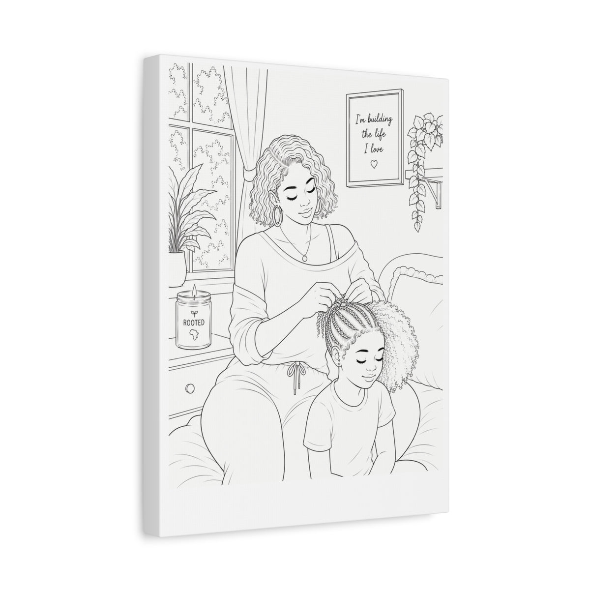 Sunday Hair Day (Bob) | Paint & Sip Canvas
