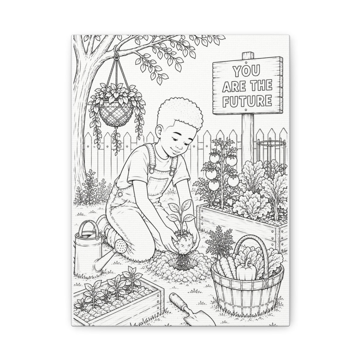 Growing Little Dreams (Boy, Taper) | Paint Canvas