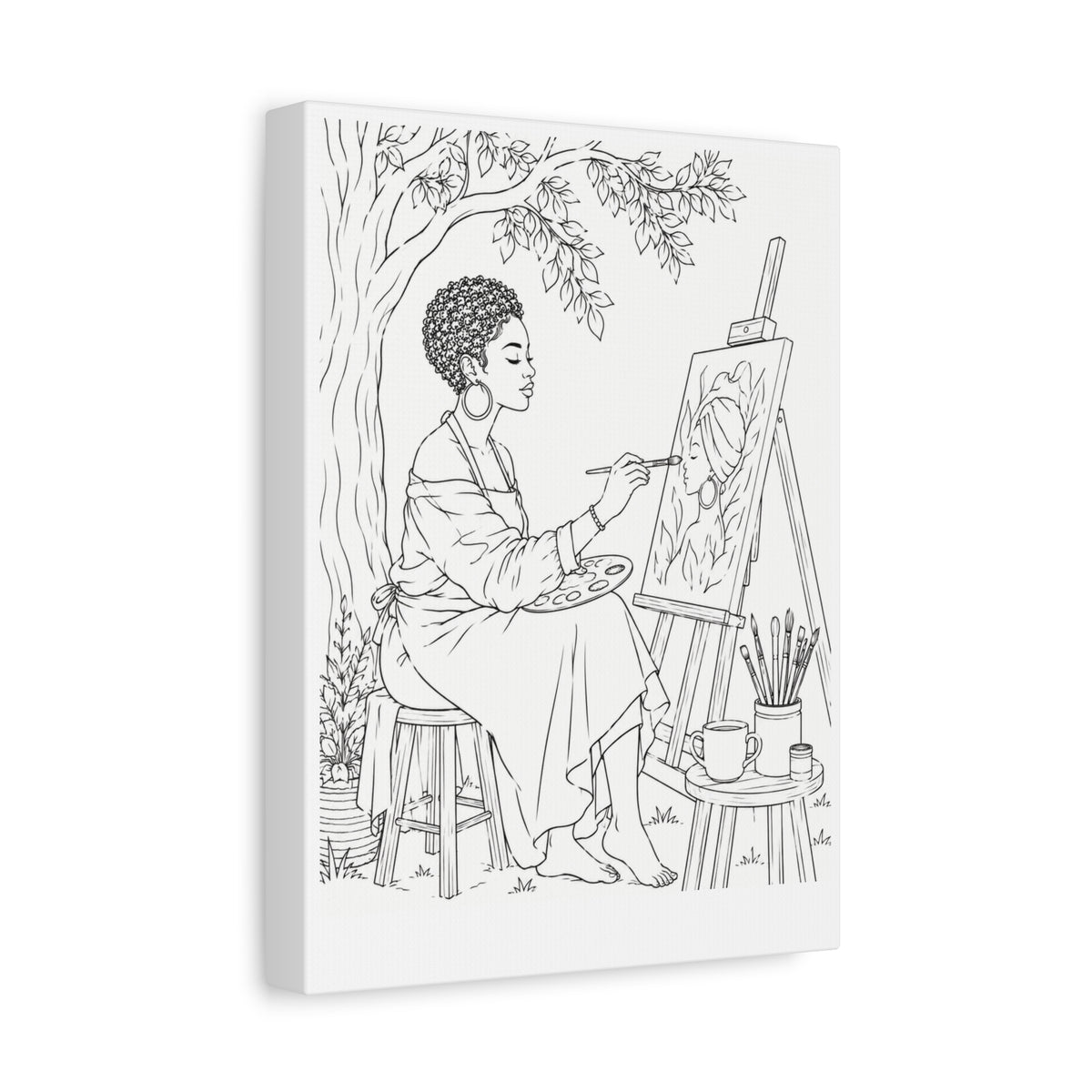 Artist Under the Tree (Pixie) | Paint & Sip Canvas