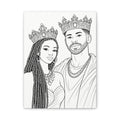 Crowned Together (Braids/Fade) | Paint & Sip Canvas
