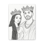 Crowned Together (Braids/Fade) | Paint & Sip Canvas