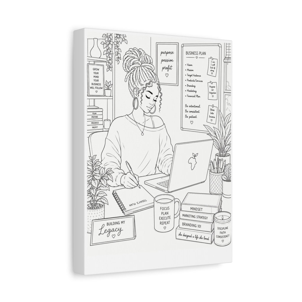 Building My Legacy (Loc Bun) | Paint & Sip Canvas