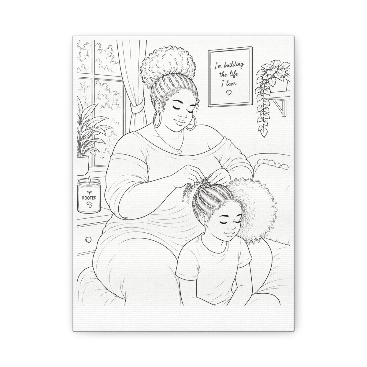 Sunday Hair Day (Braided Bun Plus) | Paint & Sip Canvas