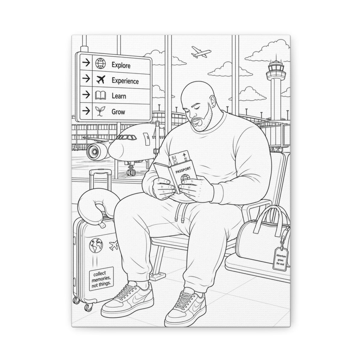 The Next Adventure (Bald Plus) | Paint & Sip Canvas