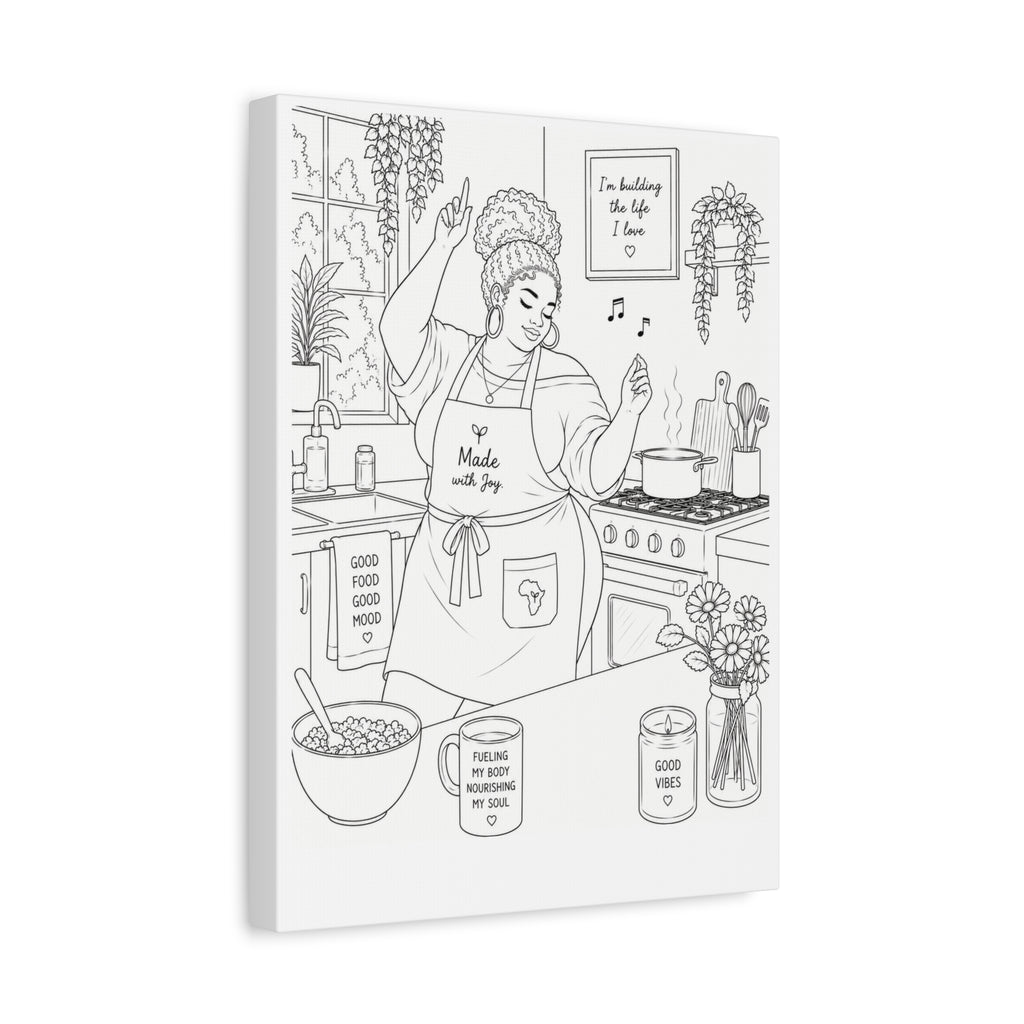 Good Vibes in the Kitchen (Fluffy Bun Plus) | Paint & Sip Canvas